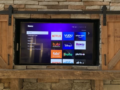 Smart TV with ROKU in Family Room and Master Bedroom