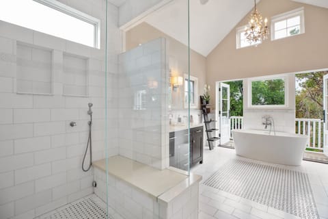 Tub and separate large shower