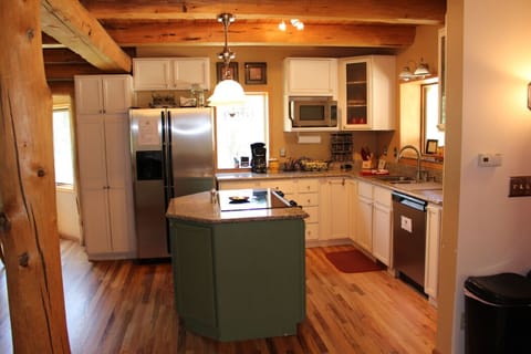 Open kitchen with island. 