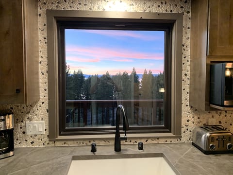 Watch beautiful sunset from kitchen window.