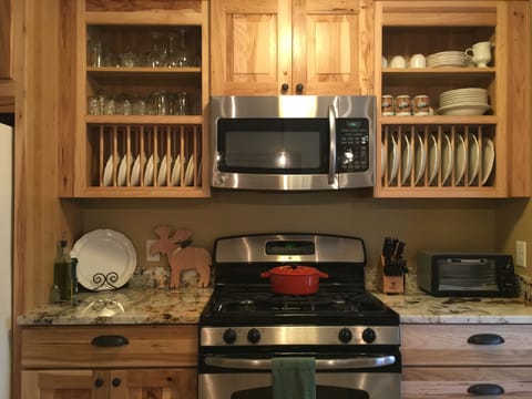 Updated kitchen with granite counter tops 