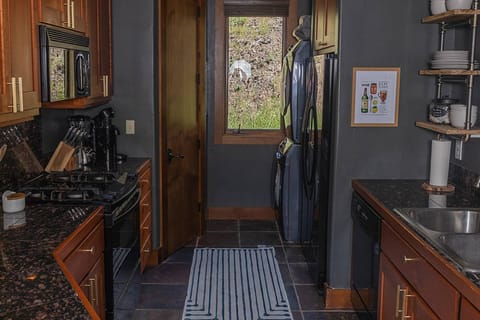 Stacked washer and dryer and full size appliances