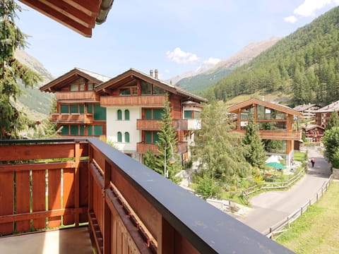 View of the valley and surrounding mountains