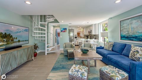 The first floor has a nice, open concept...