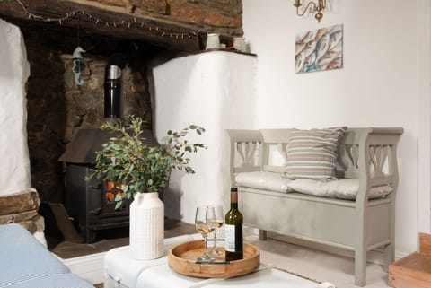 Roseneath, St Agnes. Ground floor: Snug with cosy wood burning stove