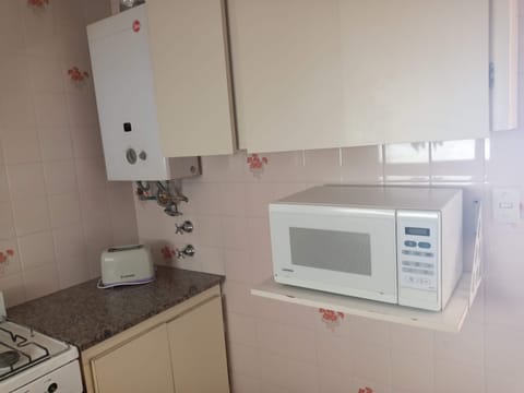 Fridge, microwave, oven, electric kettle