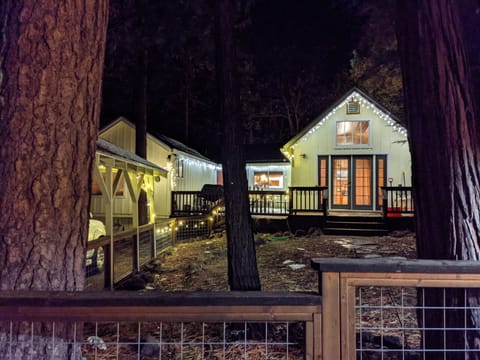 Front of Dandelions Lair with a dusting of snow in Winter.