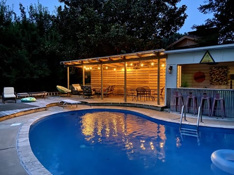 Private pool with diving board