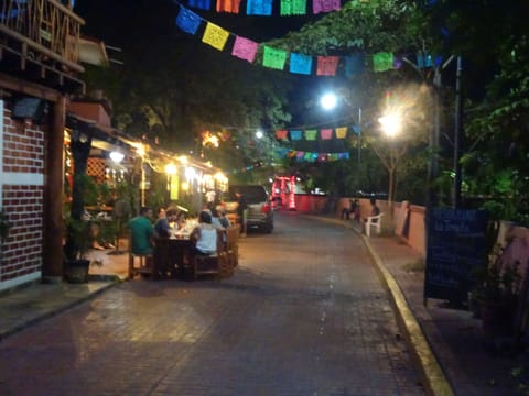 "Restaurant Row", only 2 blocks away