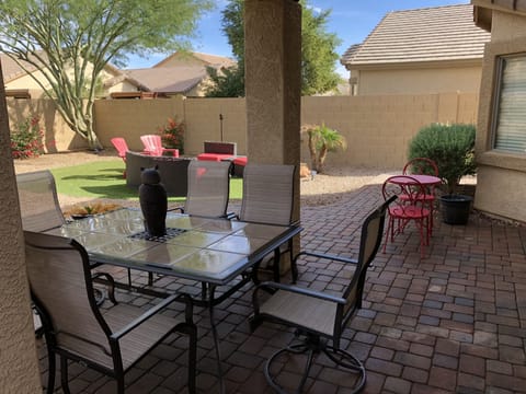 Backyard and patio 