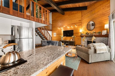 Kitchen opens to living room!