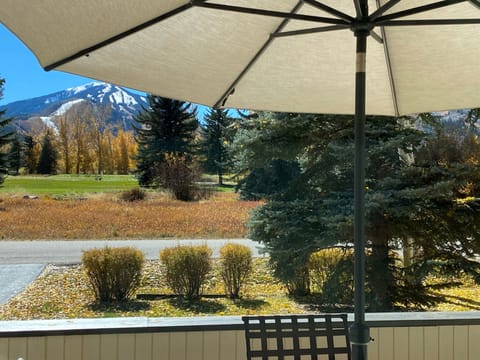 Front view from the living room and deck