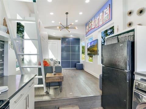 Standing in the kitchen looking in the family room