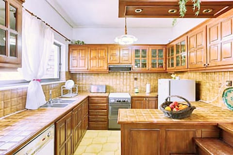 the kitchen