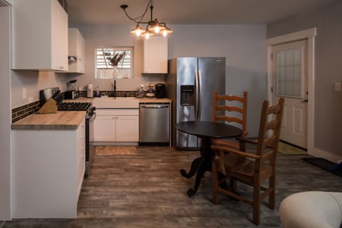 View of the kitchen/dining area from the living room.