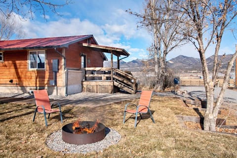 Fire ring and view to the North (winter)