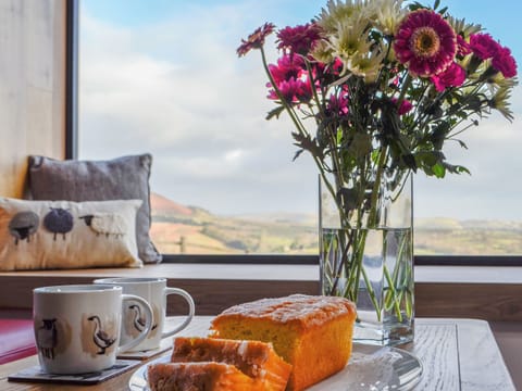 Sitting area with fantastic views | Pistyll Gwyn, Llanwrthwl, near Rhayader