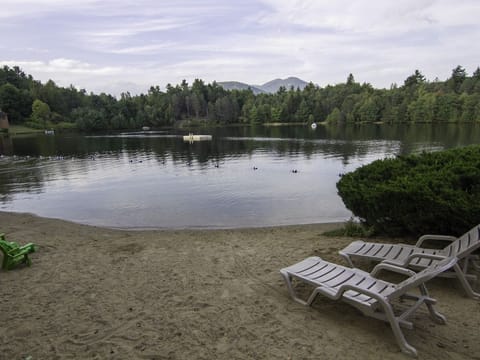 Beach nearby, sun loungers