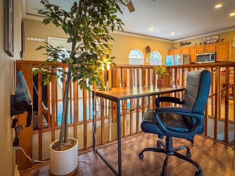 Desk to get some work/school done. Special hand-vac for guest use.