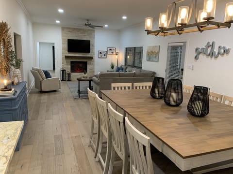 View of Dining Room and Living Area