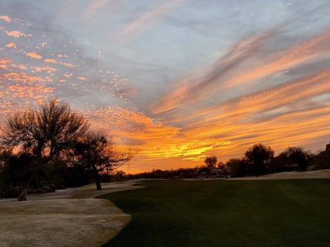 Another spectacular winter sunset. Photo courtesy of our guest Heather H.