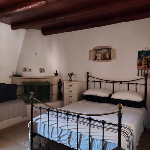 Traditional stone house with an open fire