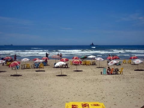 Beach nearby, sun loungers