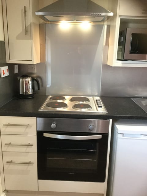 Microwave, oven, stovetop, electric kettle