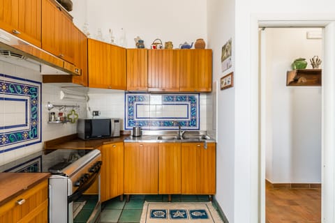 Fridge, oven, stovetop, coffee/tea maker