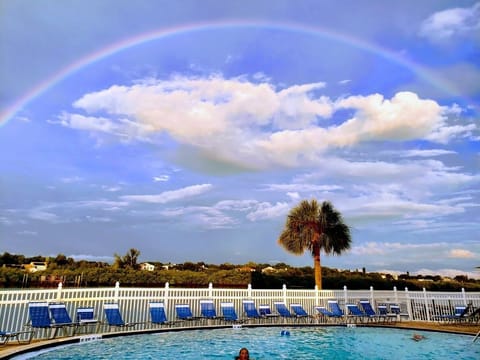 Outdoor pool, a heated pool