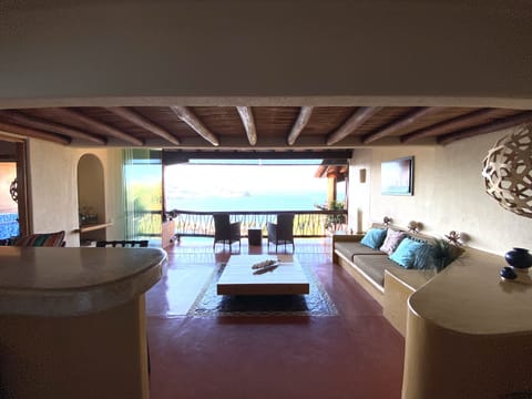 Living room and patio