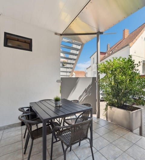 Cozy terrace with seating area for dining and relaxing