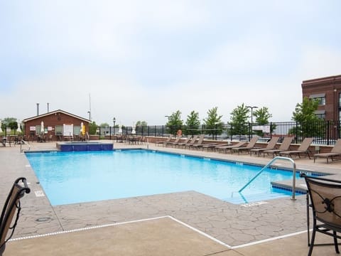 Outdoor pool, a heated pool