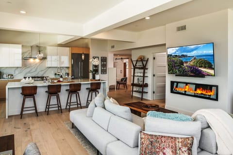 Great Room with Living Room, Dining Area and Kitchen