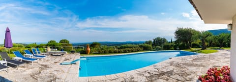 Swimming pool is 15 mtrs. long wit ha total surface of more than 100 sq. mtrs.