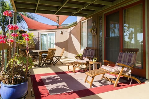 Balcony area during a sunny day.