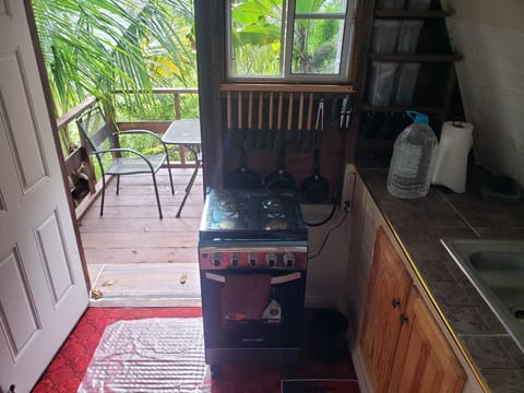 Oven, stovetop, coffee/tea maker, electric kettle