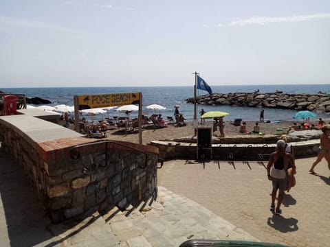 On the beach, beach towels