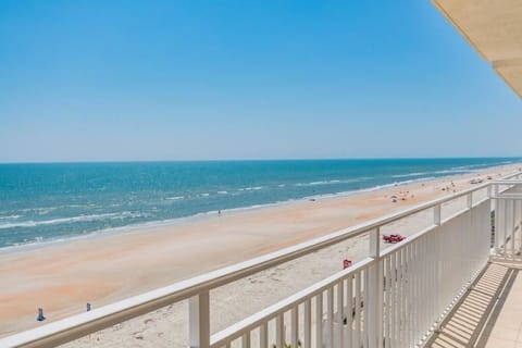 On the beach, sun loungers, beach towels