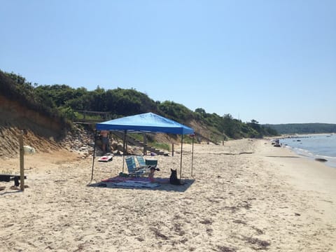 Beach nearby, sun loungers, beach towels