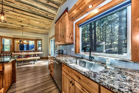 There's plenty of counter space in the kitchen and a built-in dishwasher