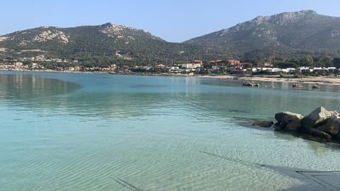 Beach nearby, sun loungers