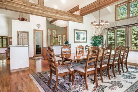 Every meal feels like a special occasion around this elegant dining table for 10.