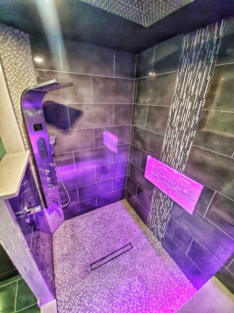The master shower set the light to your favorite color