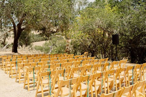 Outdoor banquet area