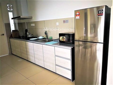 Fridge, microwave, dishwasher, electric kettle