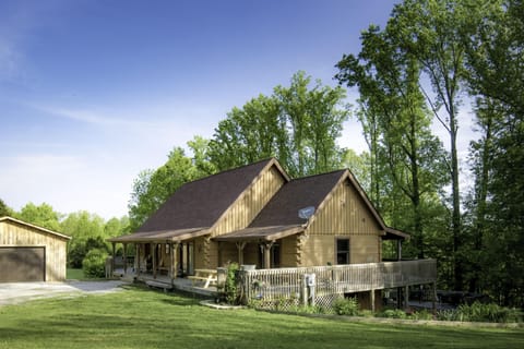 Owner's log home: Peter lives above and your apartment is on lower level with a private entrance.