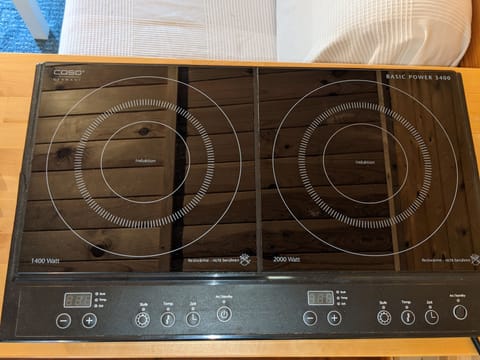 Induction hob in the kitchen 