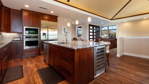 Large Kitchen Island with wine fridge