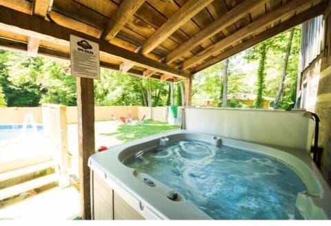 Melt away your cares on a chilly night in the hot tub